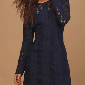 Lulus Blue Lace Dress